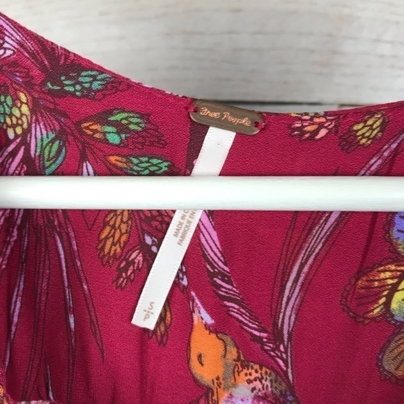 Free People Sleeveless Floral High Low Peasant Top - Picture 7 of 8